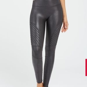 SPANX Faux Leather Moto Leggings